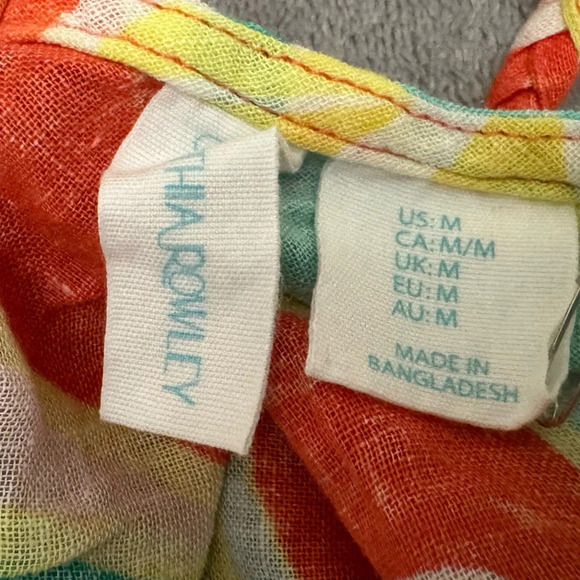 Cynthia Rowley Braided Neck Linen Blend Maxi Beach Cover Up Size M - Picture 11 of 12